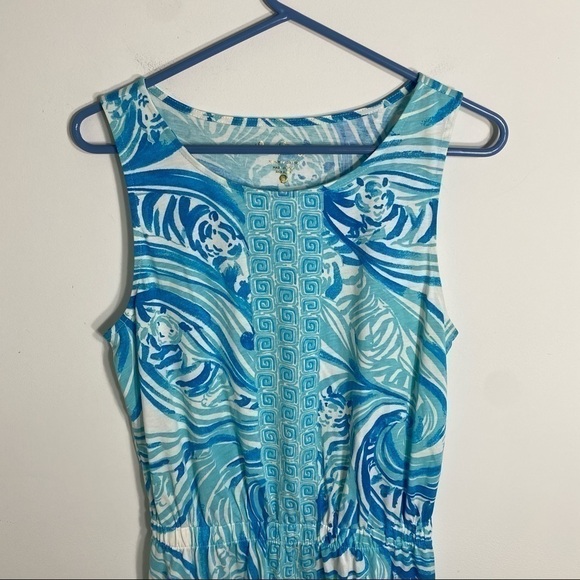 Lilly Pulitzer Windward Dress Women’s Sz Small Blue Sleeveless Midi - Picture 4 of 8